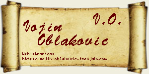 Vojin Oblaković vizit kartica